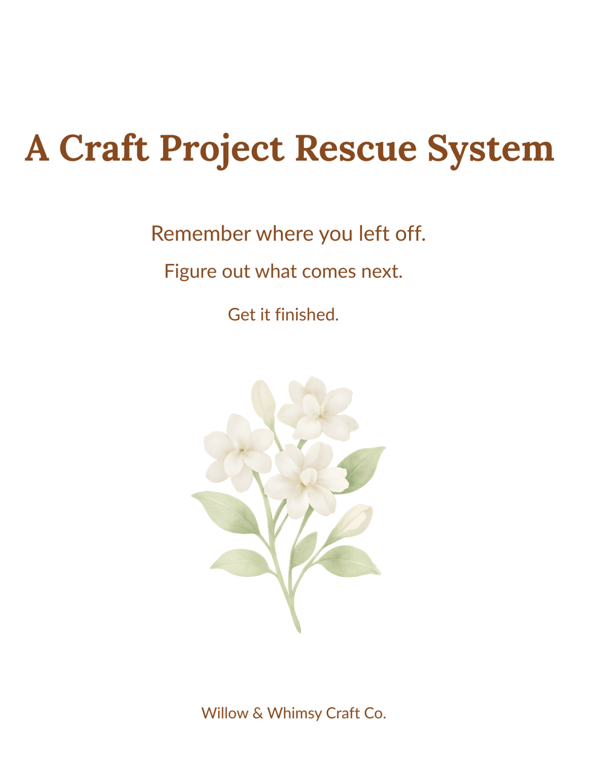 Finish Your Half-Finished Craft Projects — Printable 4-Page Rescue System