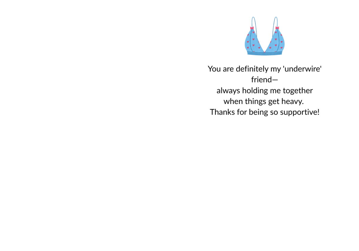 Bras are like Friends Printable Card