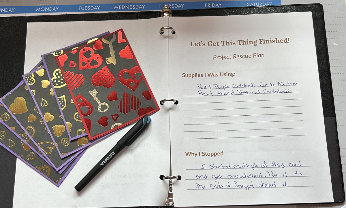 Craft Project Rescue System – Printable PDF for Unfinished Craft Projects